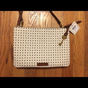 Fossil Devon crossbody hearts handbag (vegan)